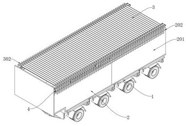 Side wing opening tarpaulin type air suspension semitrailer