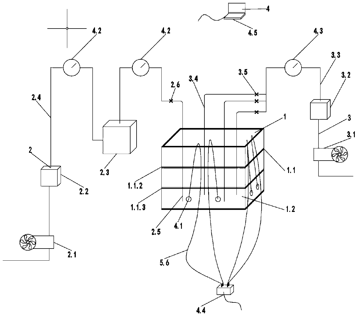 Saturated silty-fine sand layer induced grouting experimental model and experimental method