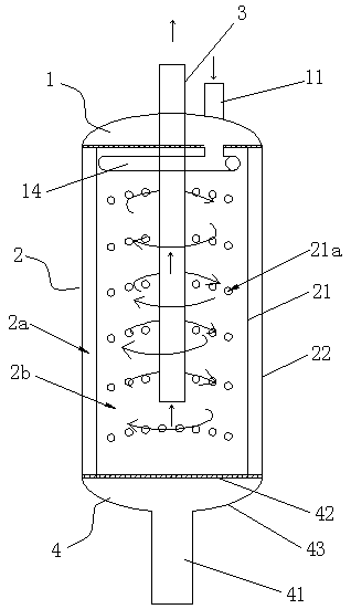 Gas and liquid separator