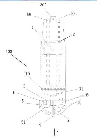 Rotary pump perforating piling machine