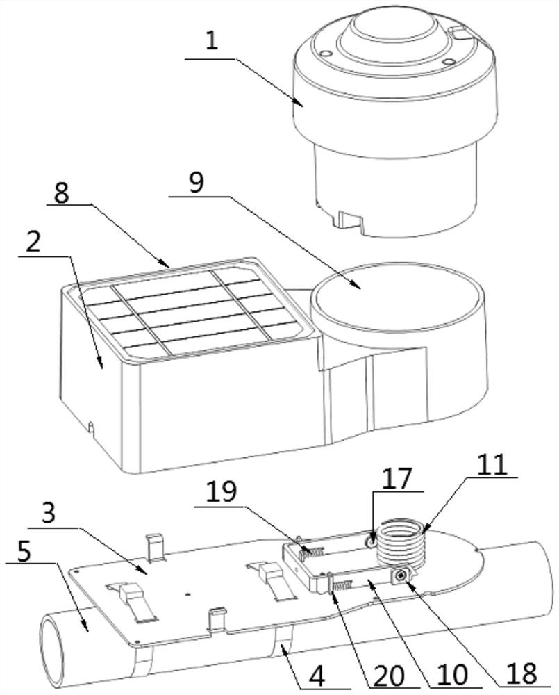 Anti-disassembly bounce-off type beacon locking and releasing device