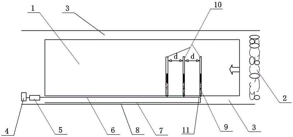 Efficient water injection method and device of hydraulic fracture permeability increase auxiliary coal seam