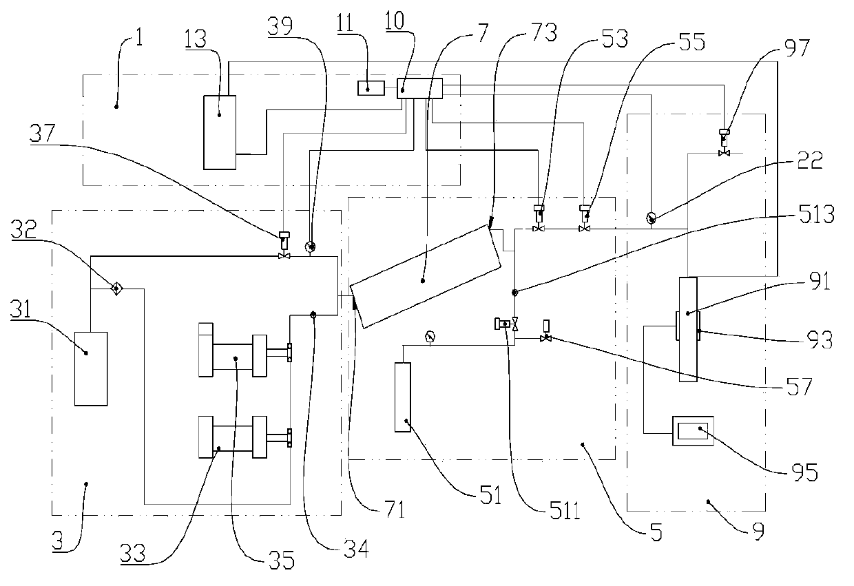 Air-tight sealing detection apparatus of threaded connection of oil casing tubes