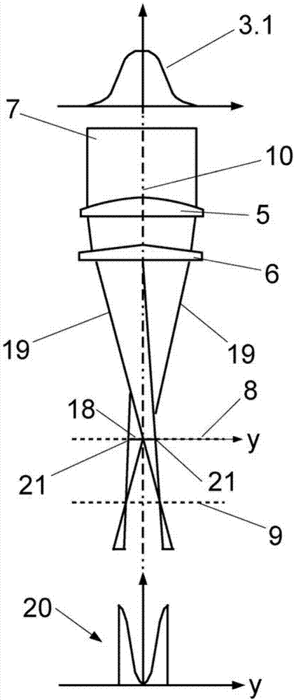 Laser beam joining method and laser machining optics