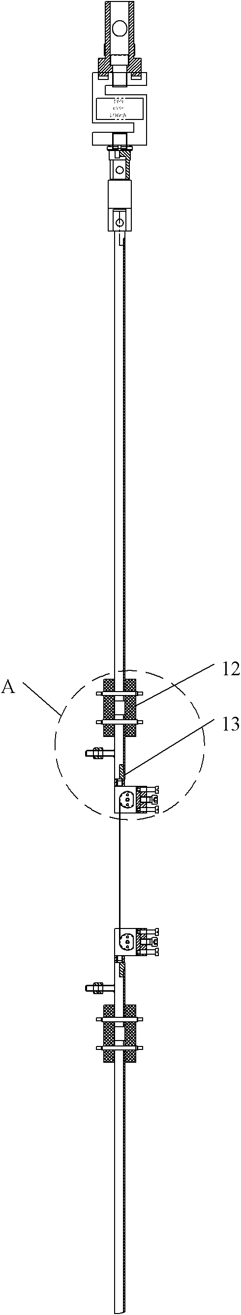 Multi-field coupling test system for superconducting material at temperature of between 373 and 4.2K