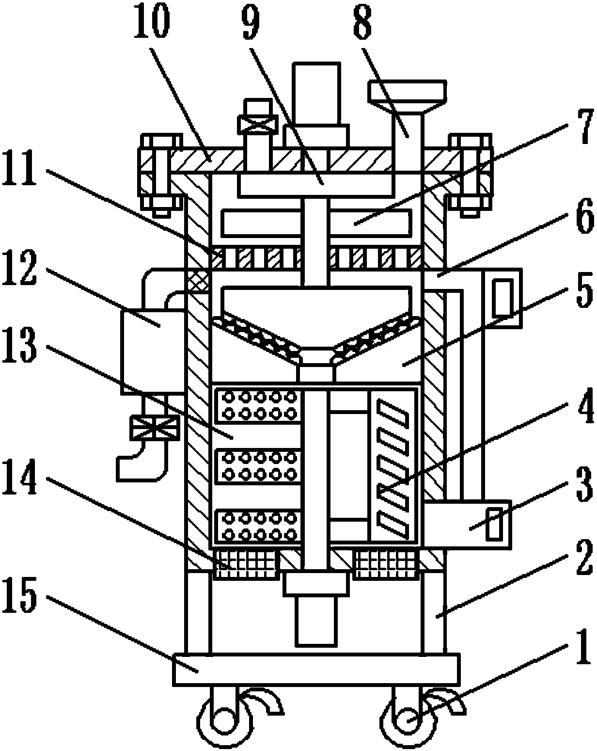 Cement production crushing and drying equipment convenient to clean