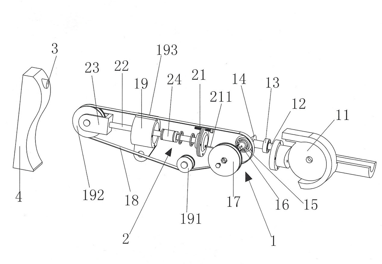 Pressure adjustment type abrasive belt grinding device