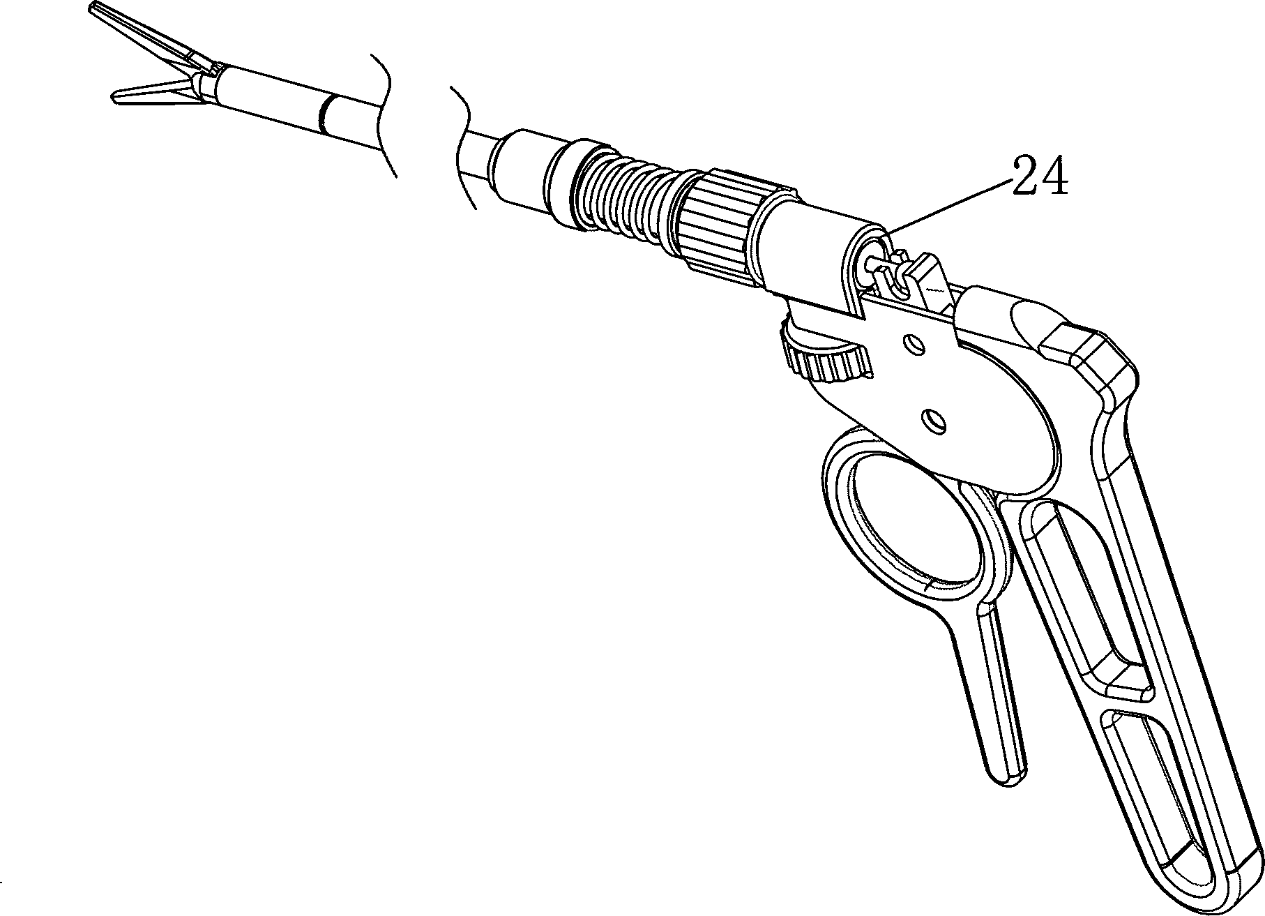 Laparoscope operating forceps capable of allowing bending angle of forceps head to be locked