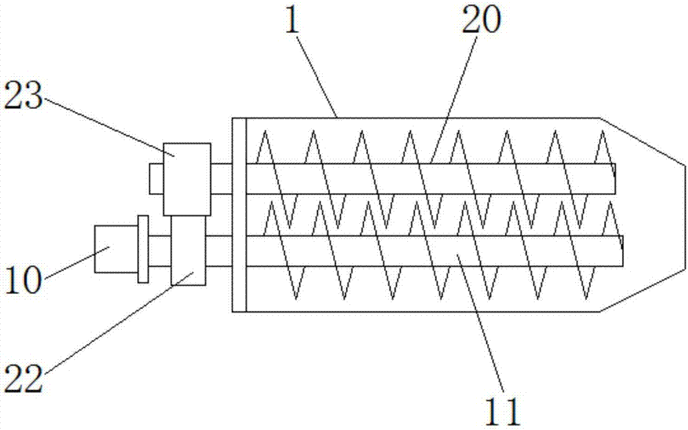 Waste incineration device capable of achieving double-screw crushing