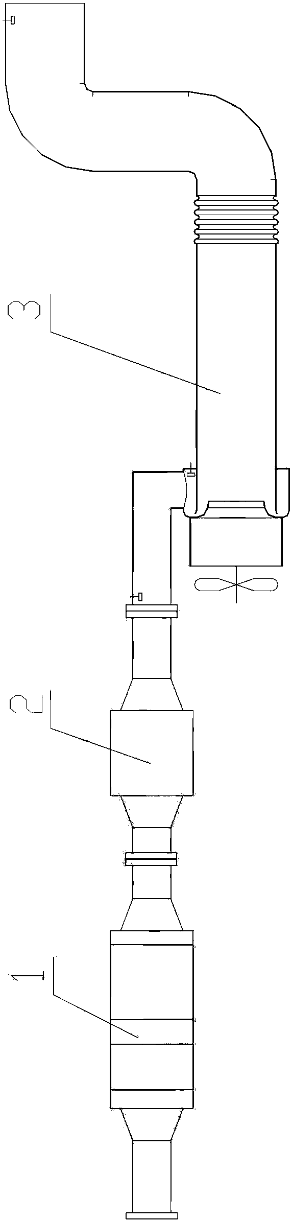 Waste gas treatment device for explosion-proof diesel engine