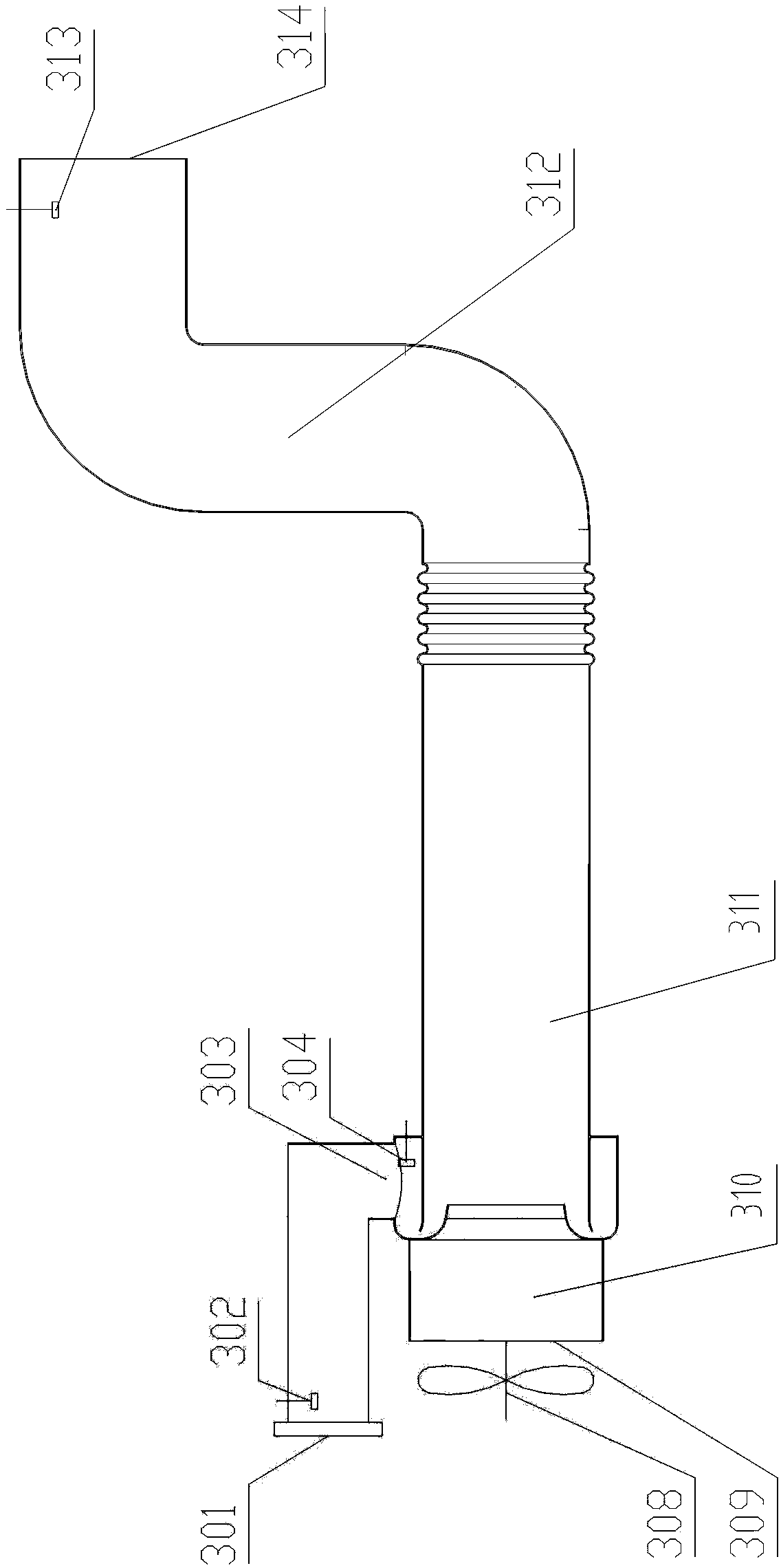 Waste gas treatment device for explosion-proof diesel engine