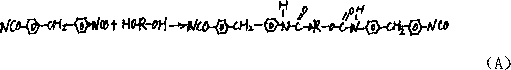 Curing agent 4,4'-biphenyl methane diisocyanate prepolymer and preparation method thereof