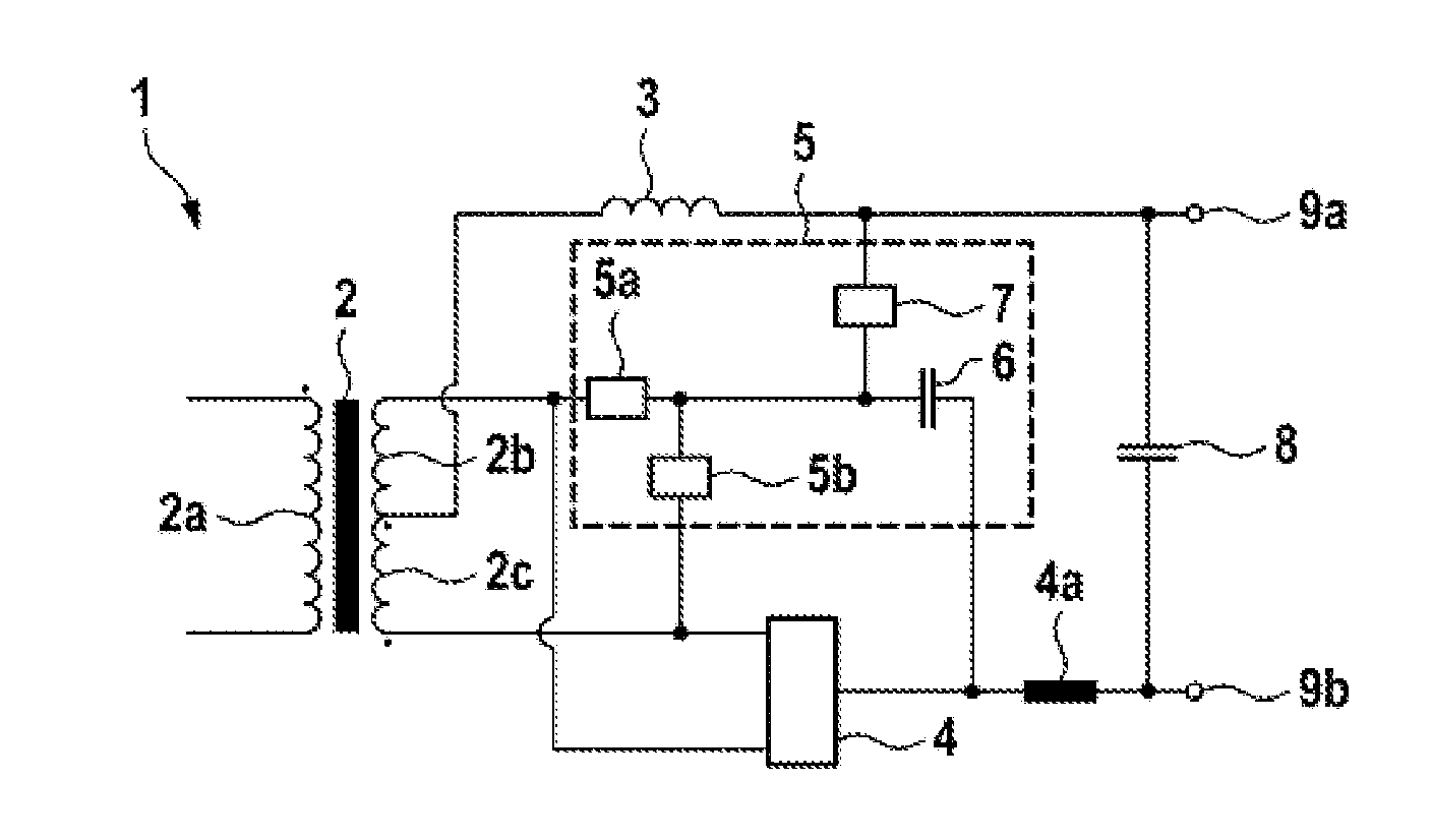 Snubber circuit for dc-dc voltage converter