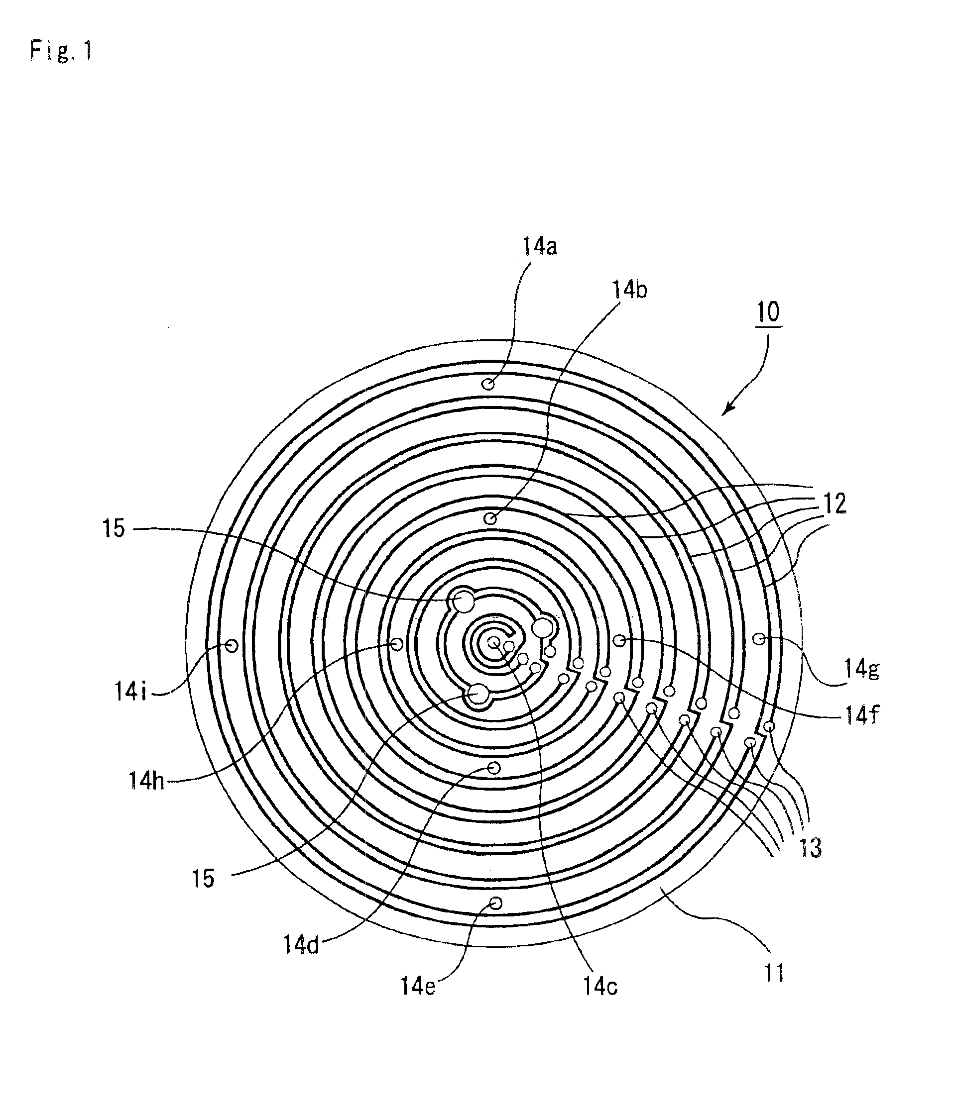 Ceramic heater for semiconductor manufacturing and inspecting equipment