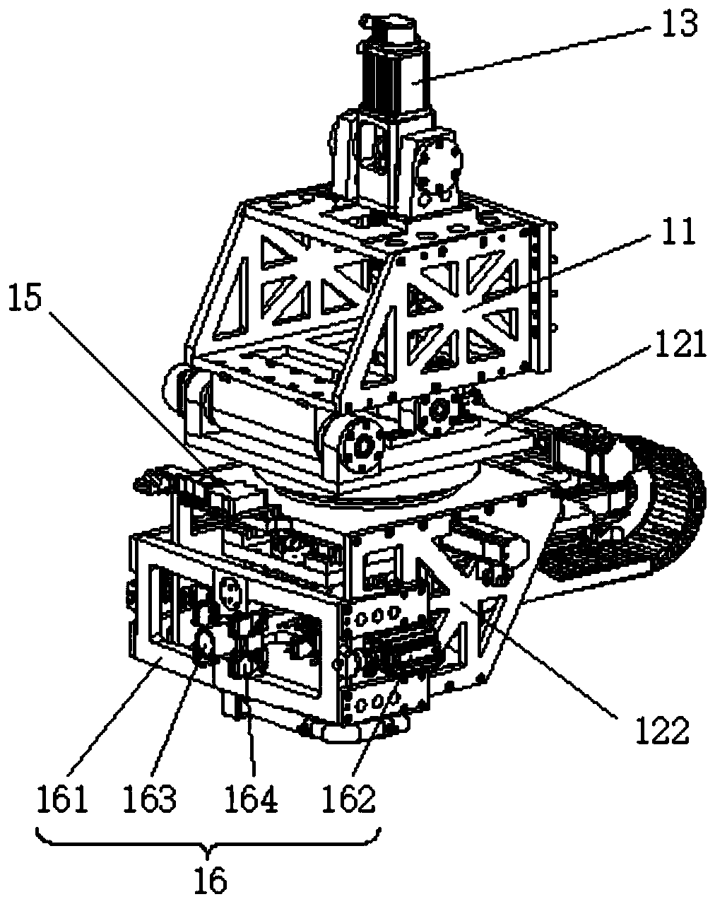 Drilling-riveting machine tool used for aircraft hull manufacturing