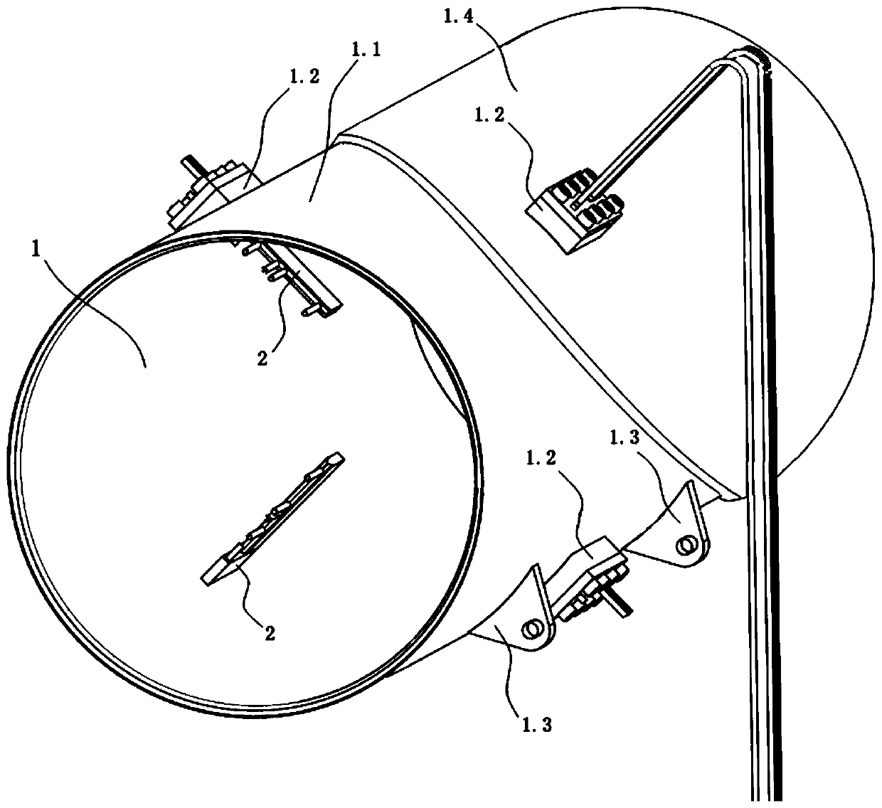 Aero-engine exhaust measuring device