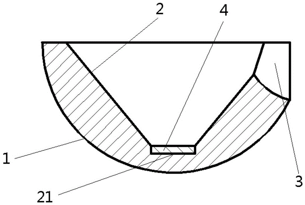 Spherical prism holder for measuring the coordinates of the center of a circular hole