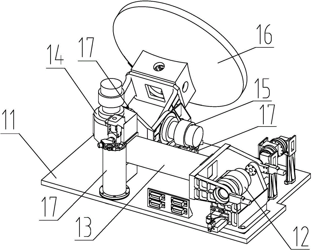 Comprehensive experiment testing system for small satellite antenna