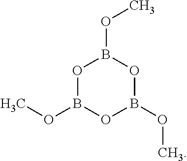 Lubricant Compositions Comprising Trimethoxyboroxines and Amine Compounds To Improve Fluoropolymer Seal Compatibility