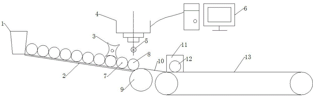 Device and method for detecting defects on surface of conical bearing roller