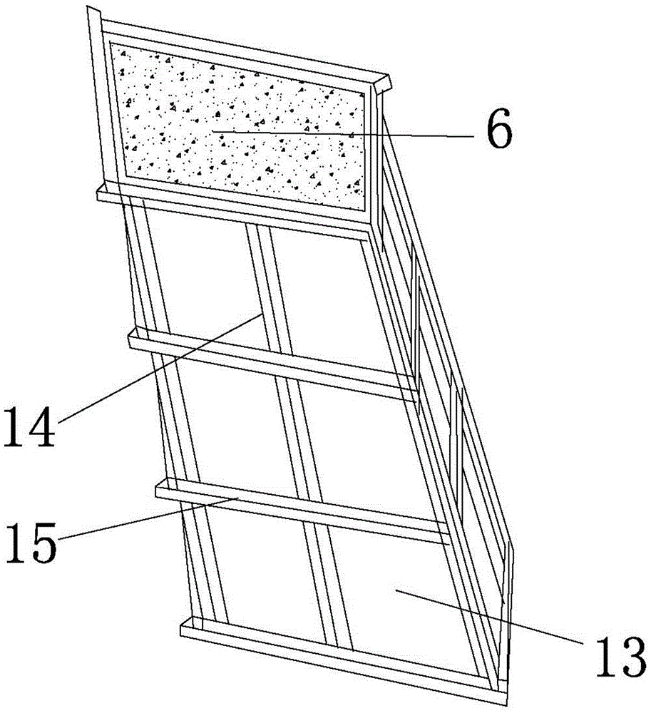 Three-dimensional twisted and rotated inclined reinforced concrete frame structure formwork and its construction method