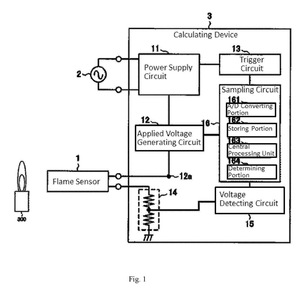 Flame detecting system