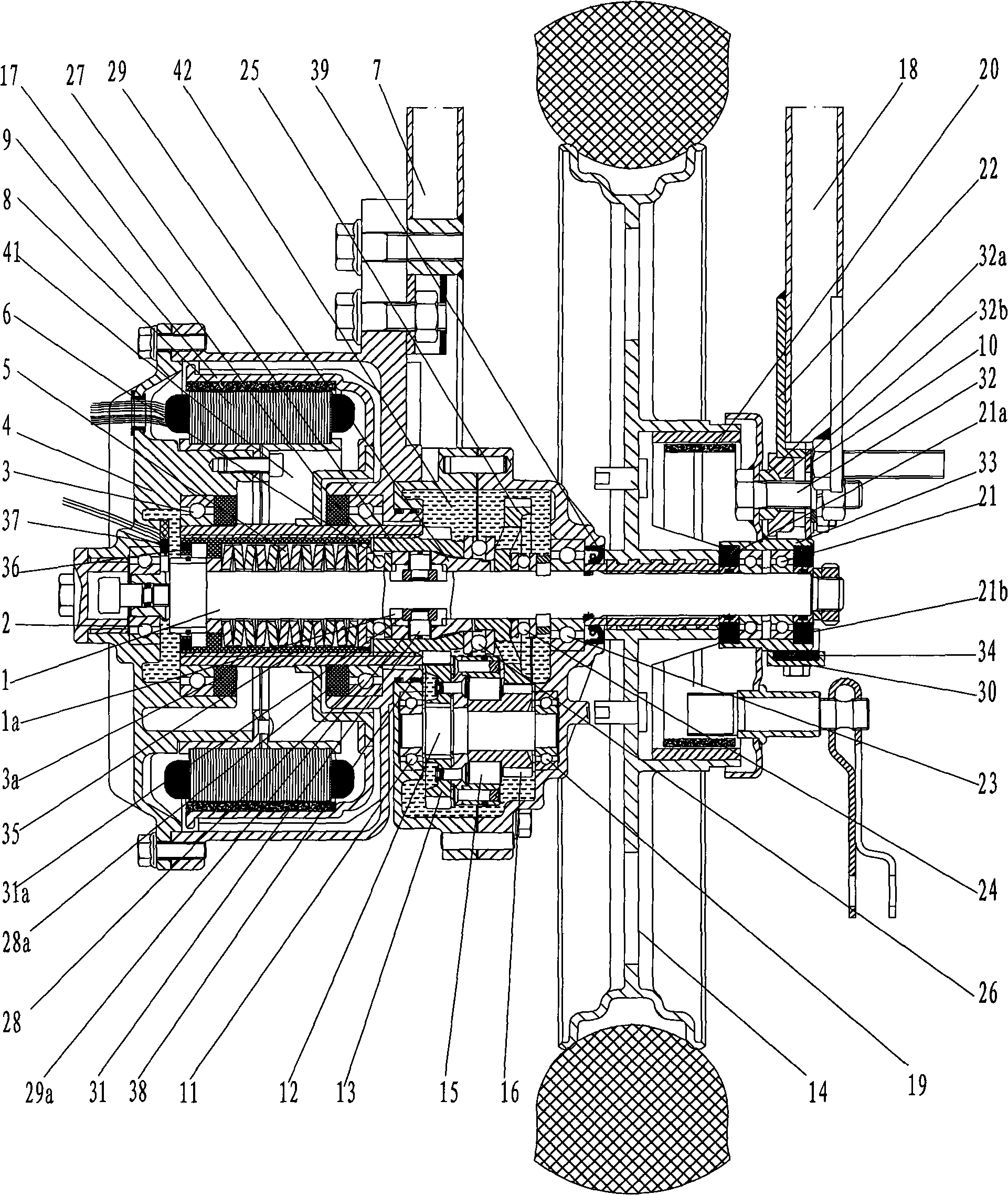 Double cam self-adapting automatic gear shifting hub