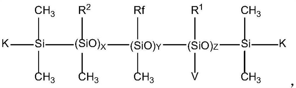 Linear organic fluorine-containing polysiloxane as well as preparation method and application thereof