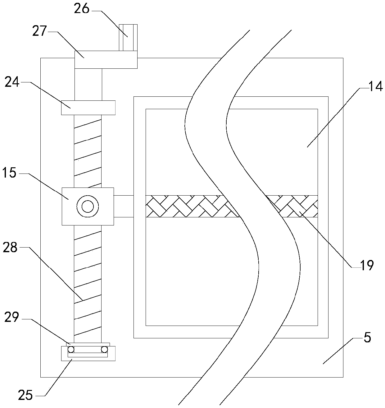 Box-type filter for sewage