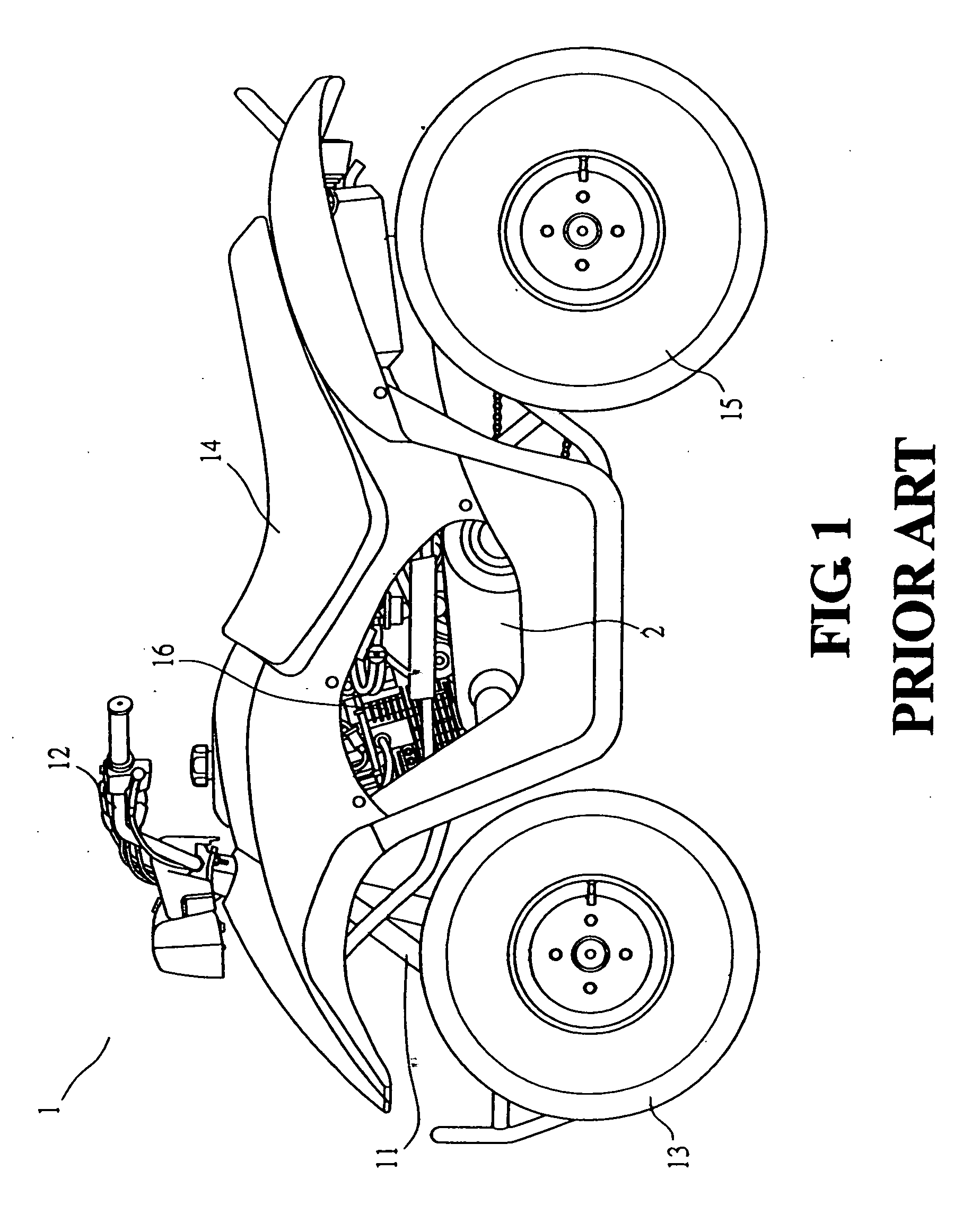 Cooling structure for a continuous variation transmission system of an all-terrain vehicle