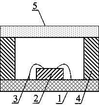 Wafer level packaging structure and packaging method of floodlight module