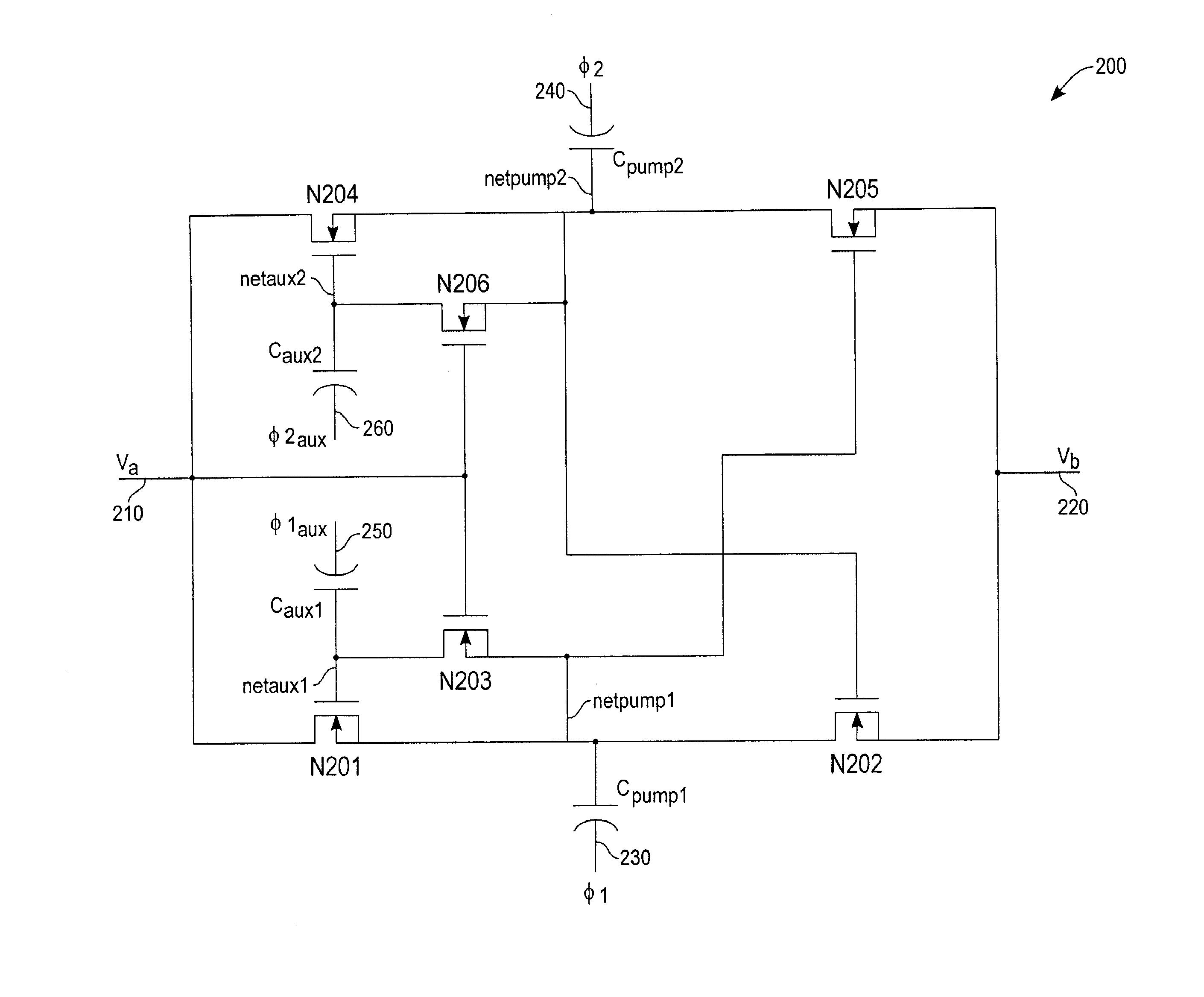 High efficiency bi-directional charge pump circuit