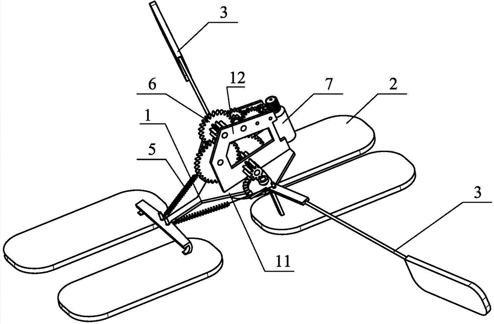 Water-skipper-imitation waterborne skipping robot