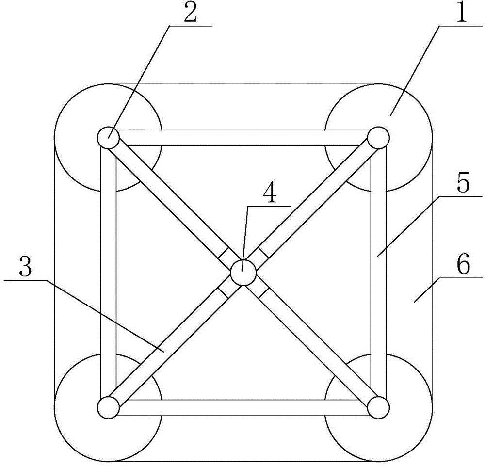 Multi-cylindrical foundation combined foundation structure system