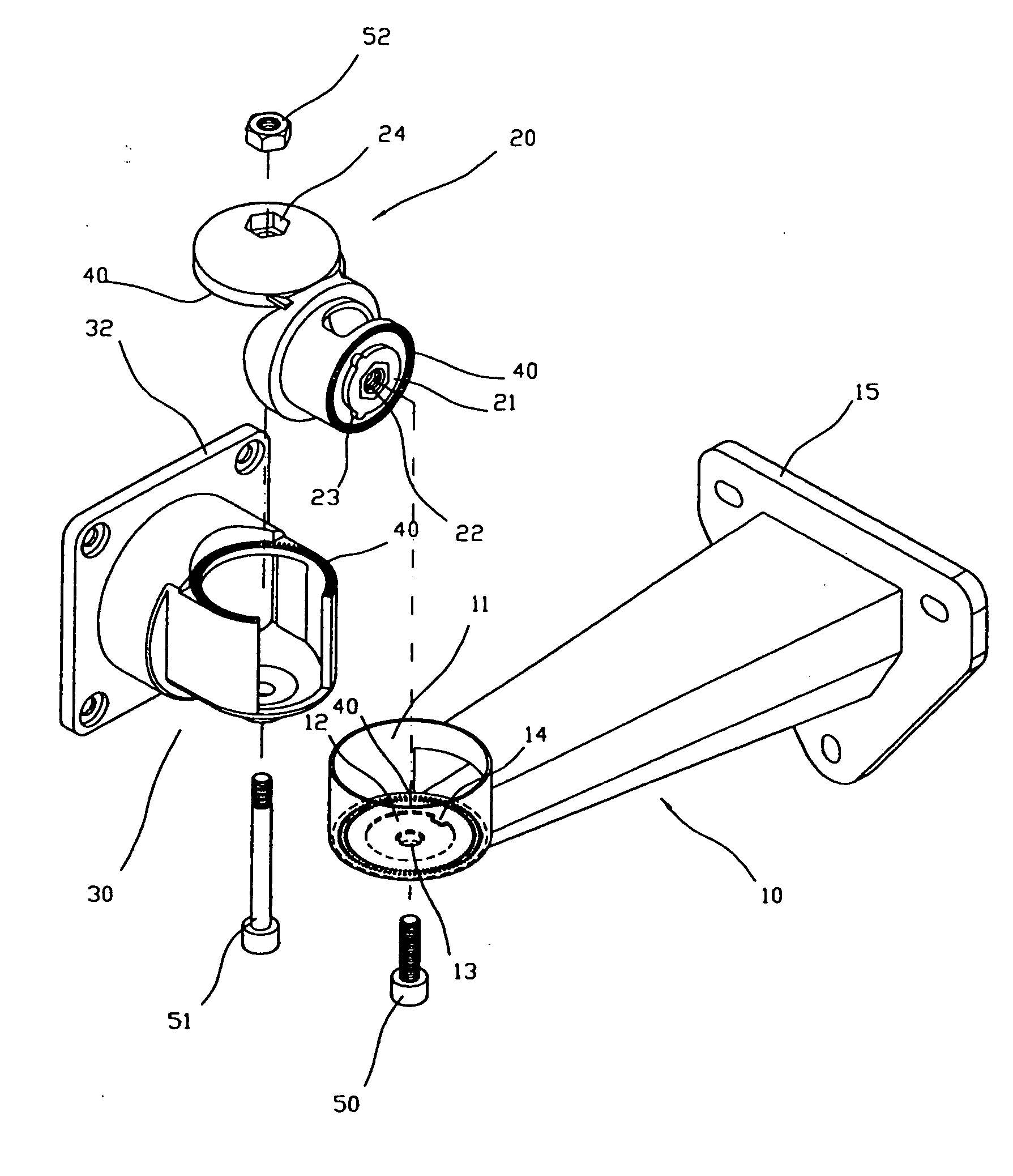 Supporting frame for CCTV camera enclosure