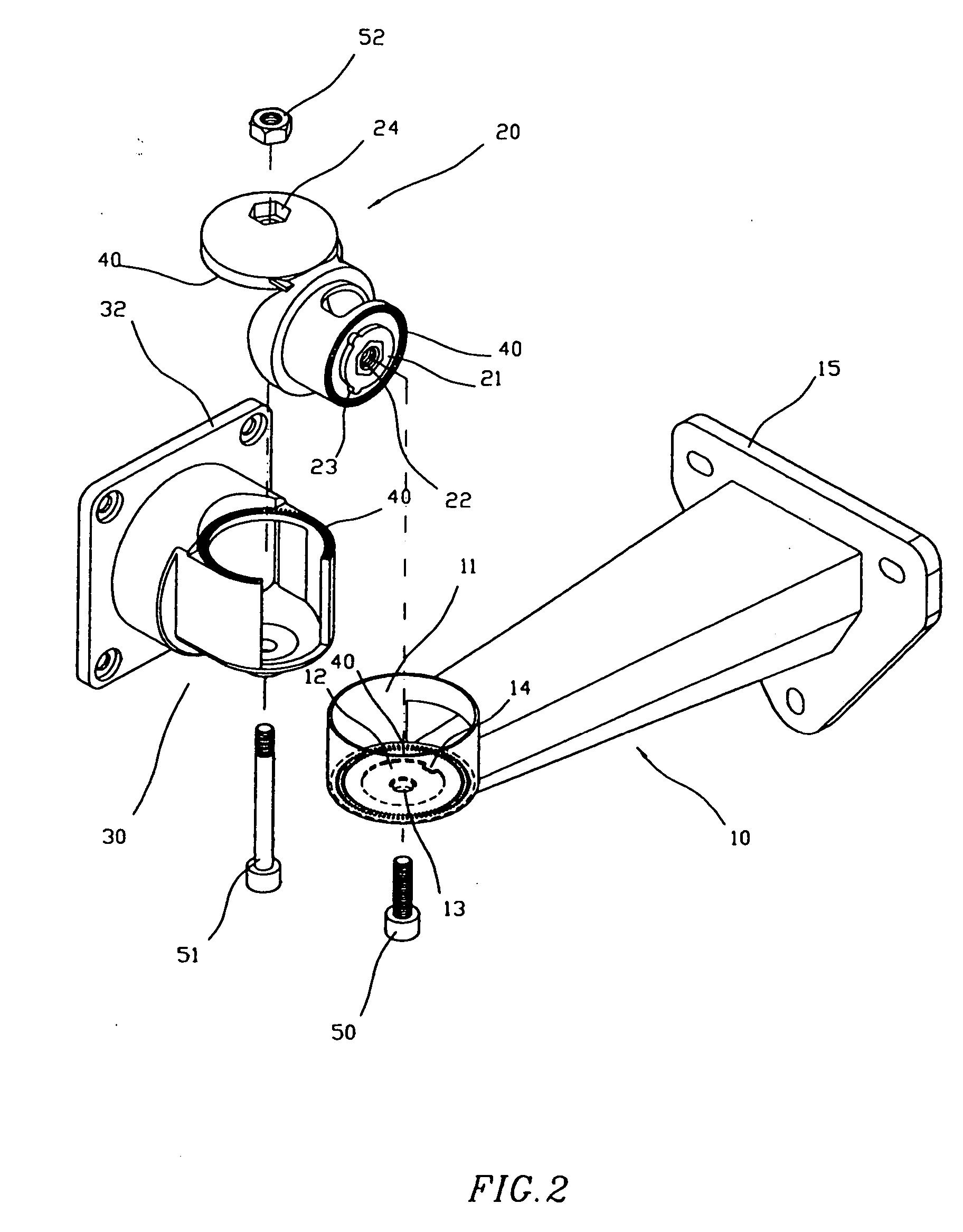 Supporting frame for CCTV camera enclosure