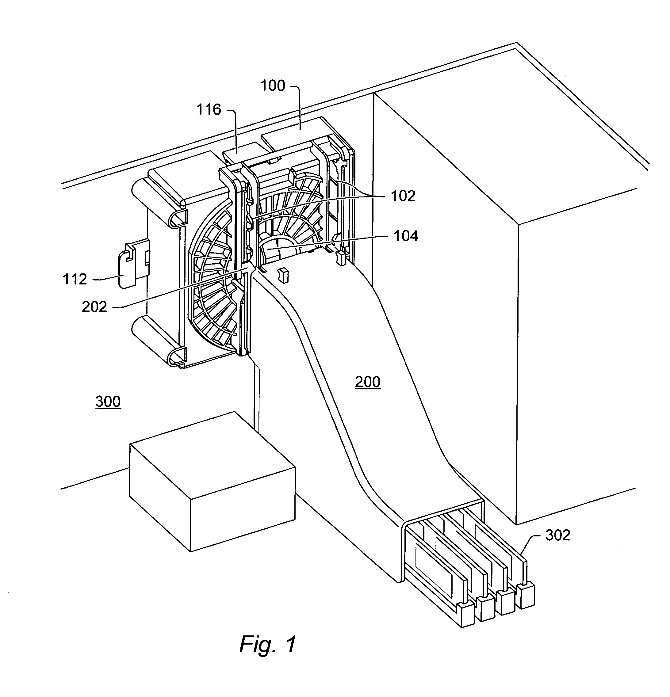 Fan holder and components cooling duct assembly