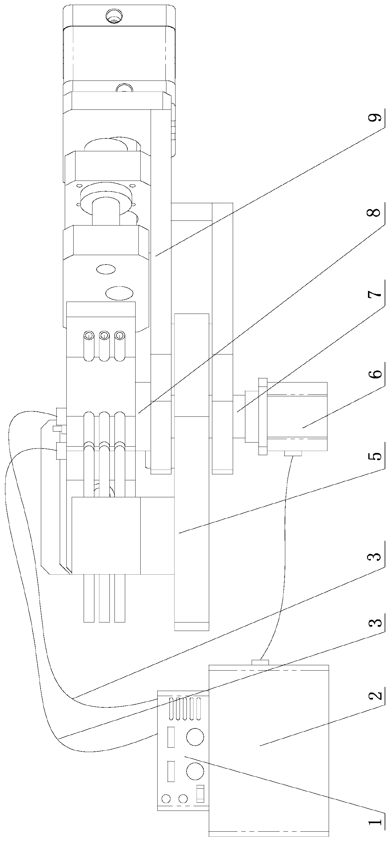 Micro heat pipe electric-current-assisted rotary draw bending forming device and method