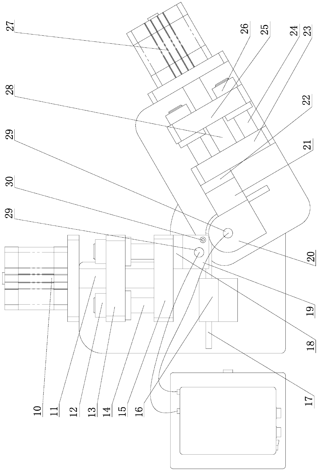 Micro heat pipe electric-current-assisted rotary draw bending forming device and method