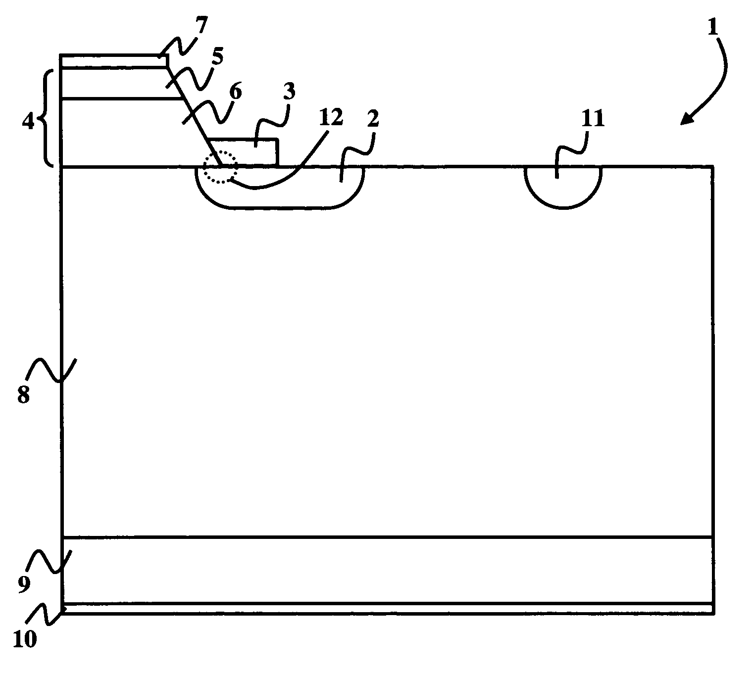 Interacting current spreader and junction extender to increase the voltage blocked in the off state of a high power semiconductor device