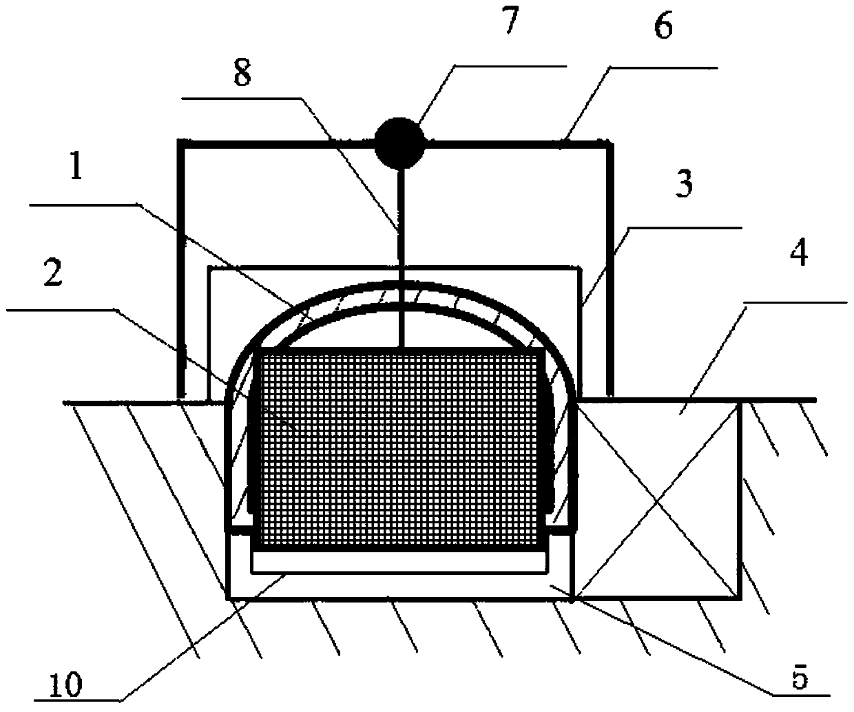 Pull-out type glass kiln flue gas dust removal device and application