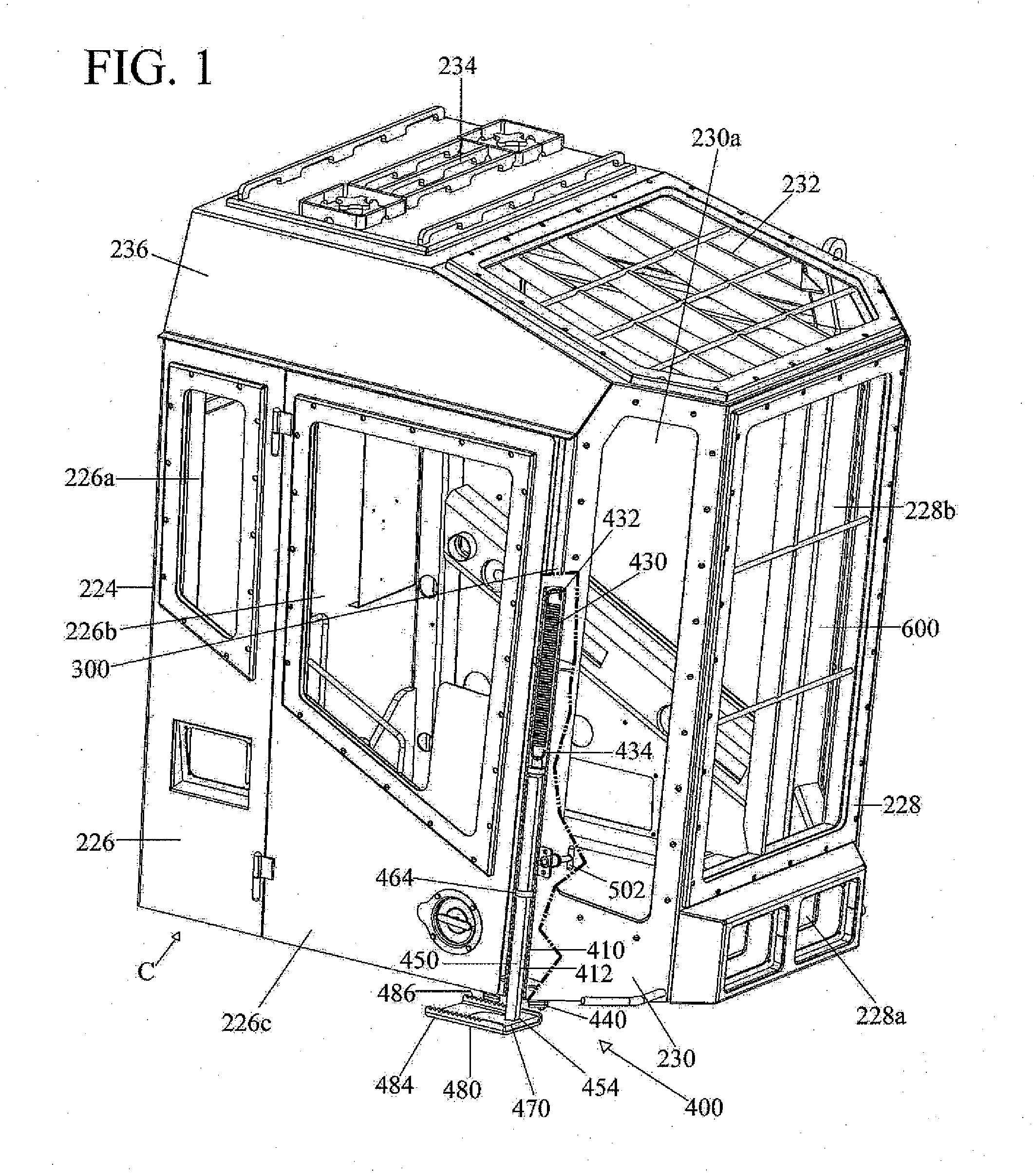 Retractable Step for Cab of Mobile Machine