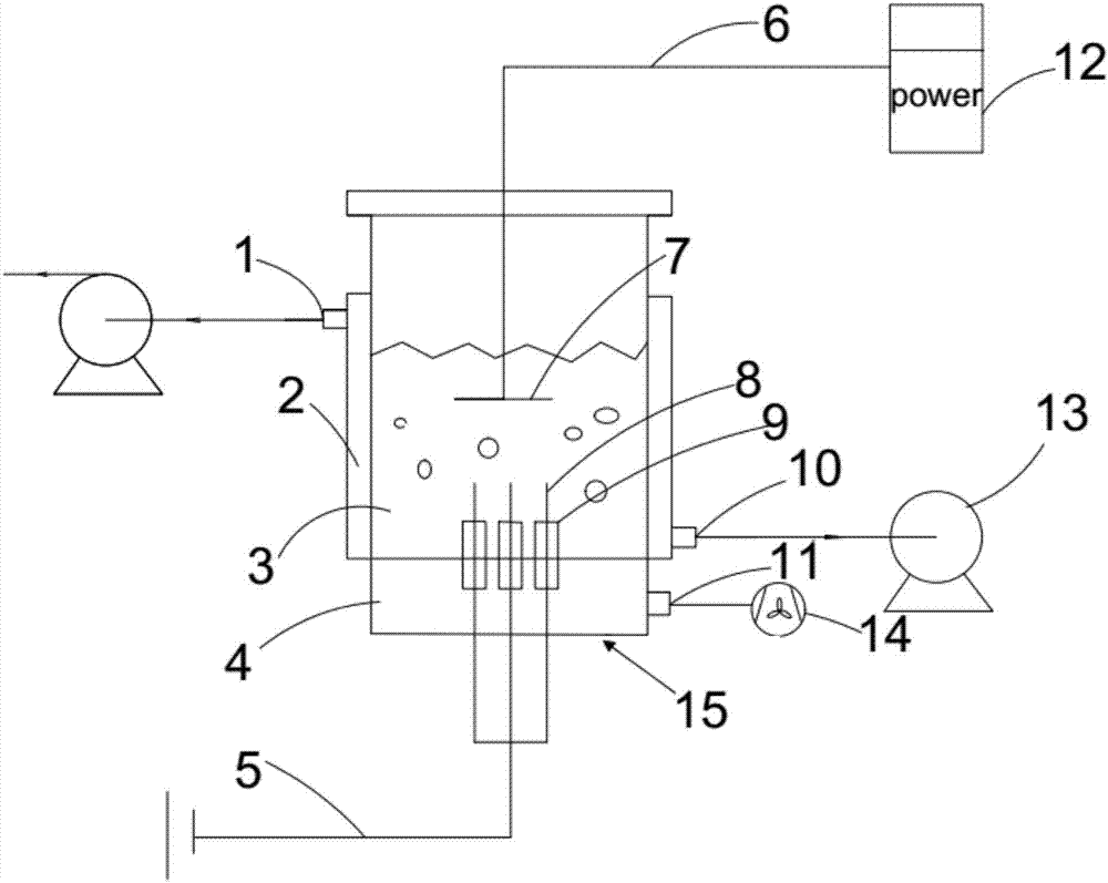 Sewage disposal apparatus utilizing multiple-needle plate type plasma capable of discharging in both air and water