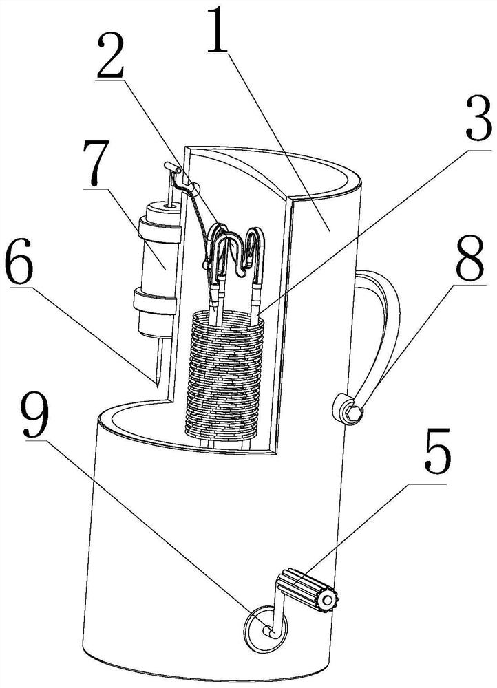 10 kV ground wire storage and rapid winding and unwinding device