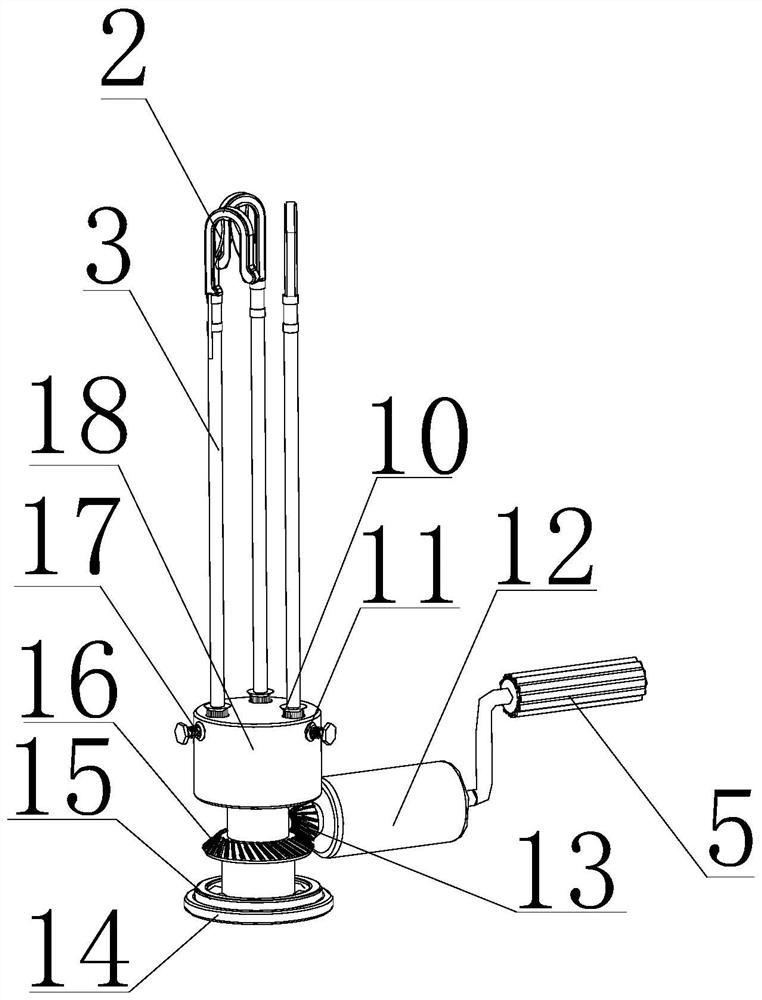 10 kV ground wire storage and rapid winding and unwinding device