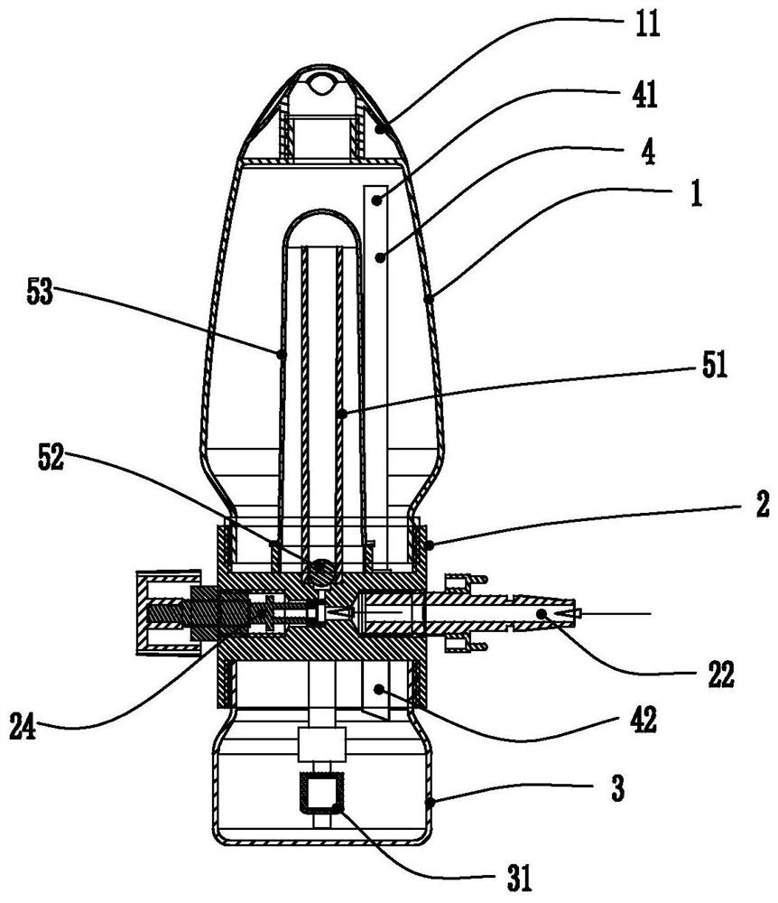 Gas humidification bottle capable of automatically supplementing water