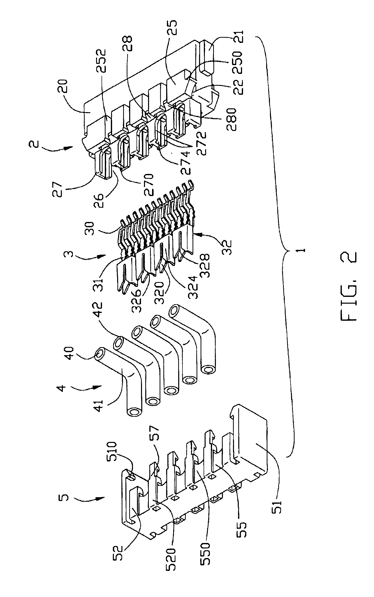 Cable connector assembly with latching means