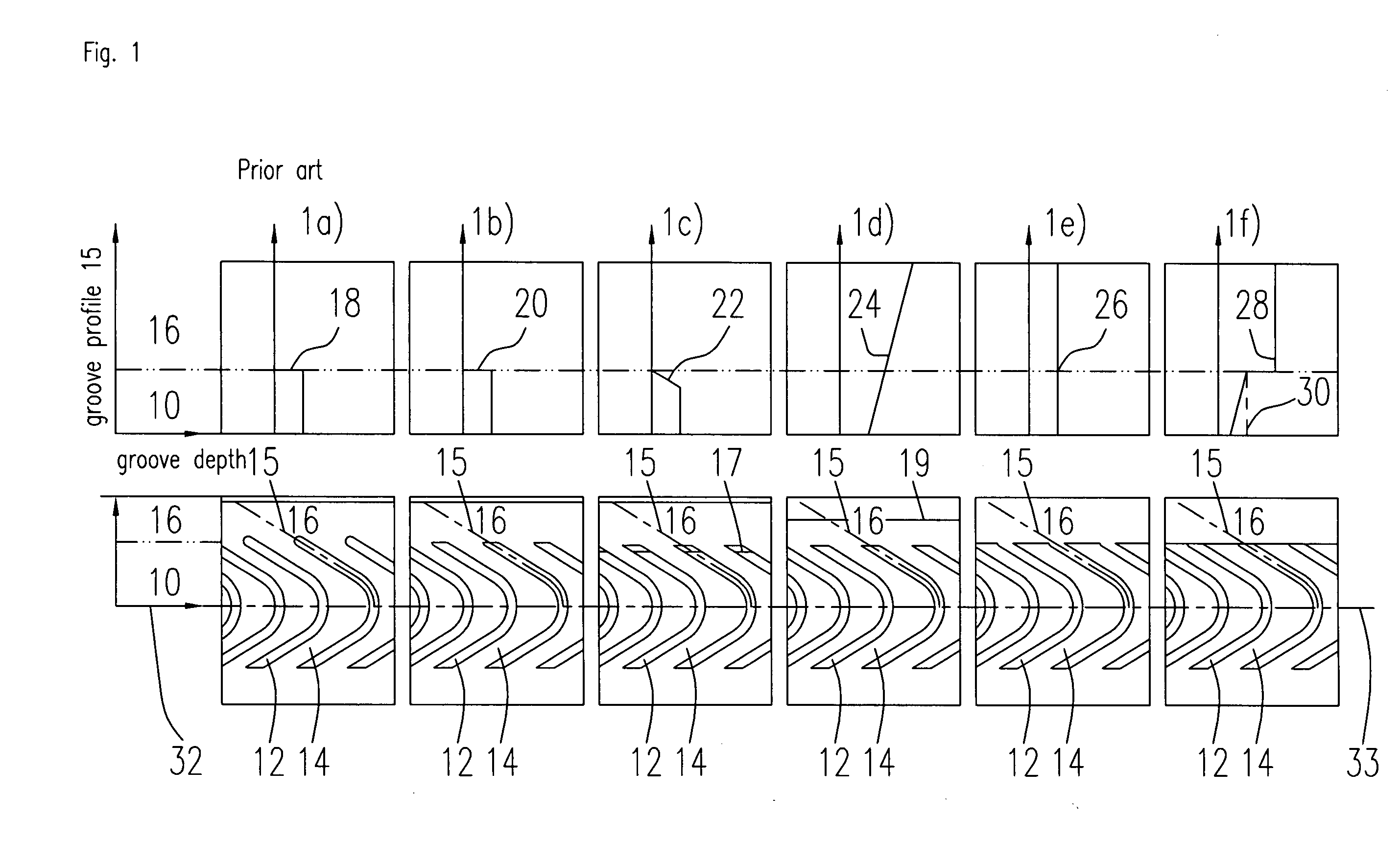 Method for optimizing a grooved bearing pattern on a bearing surface of a fluid dynamic bearing for the purpose of improving the bearing properties and an appropriate grooved bearing pattern