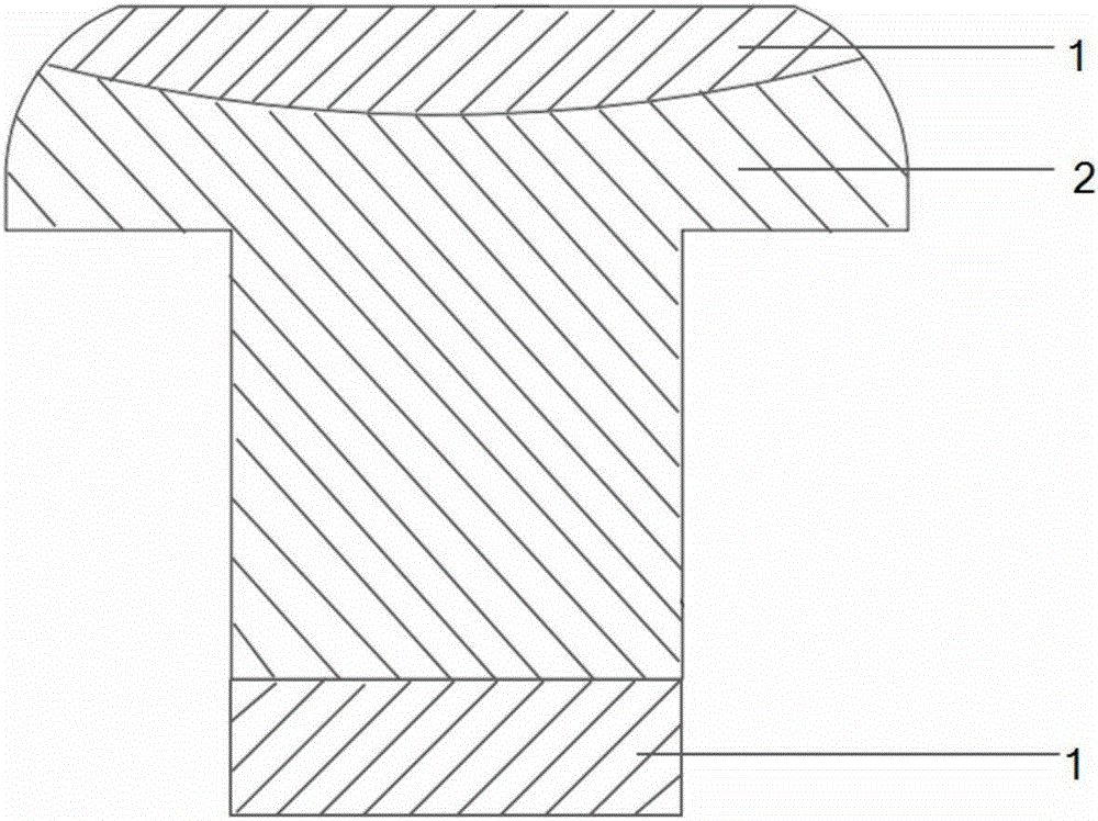 Copper-coated-with-silver graphene composite rivet contact and preparation method therefor