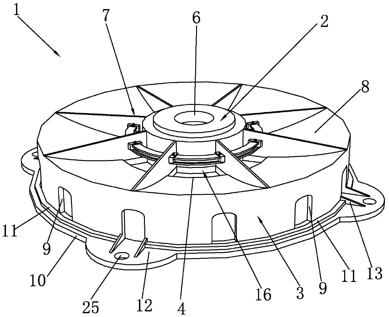 Voltage-withstanding motor end cover and manufacturing method thereof